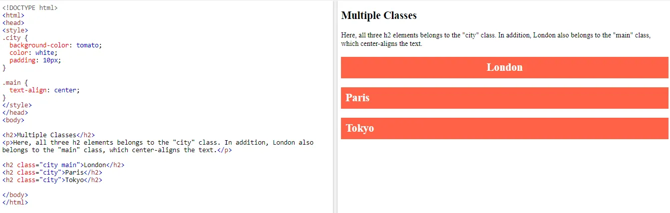 آموزش کامل استفاده از صفت Class در HTML