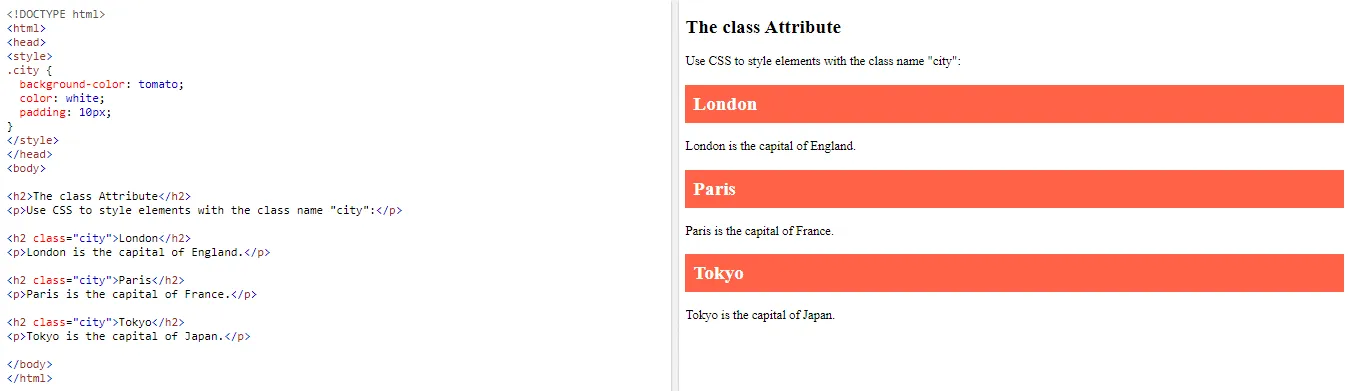 آموزش کامل استفاده از صفت Class در HTML