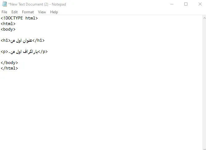 آموزش ویرایش و ساخت فایل HTML